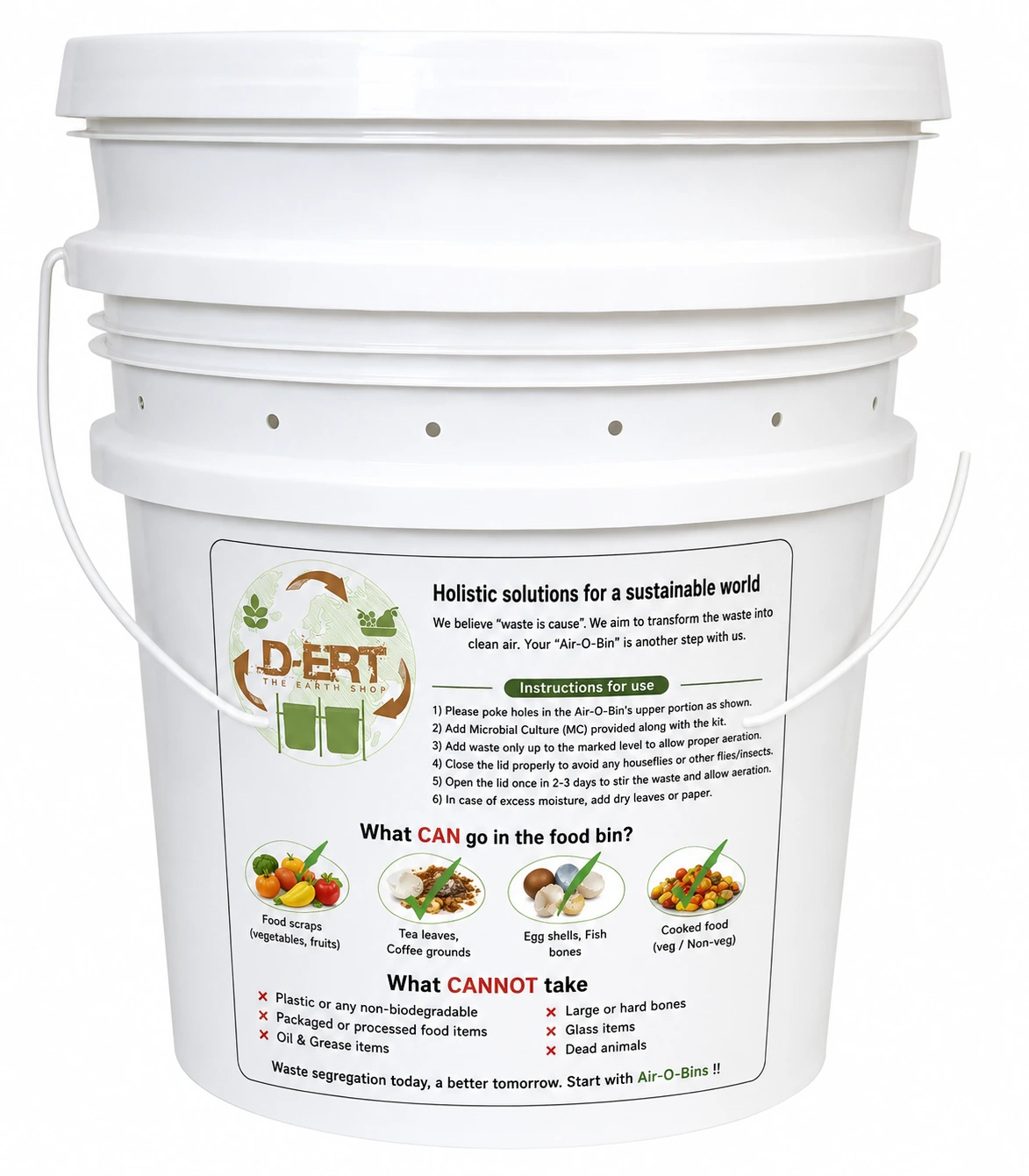 Air O Bin aerated composter bin closeup setup in Mumbai